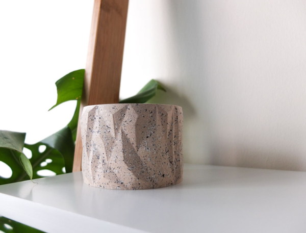 stone-textured 3d-printed planter