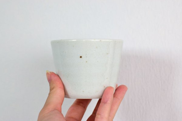 mini white ceramic pot