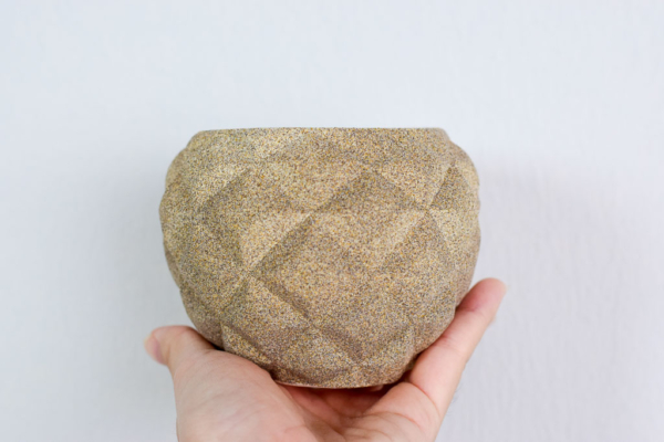 stone-textured handmade concrete planter in pineapple shape